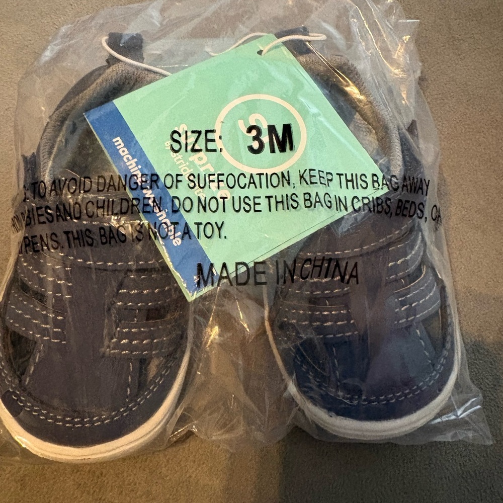 Stride Rite Navy Baby Walker Shoes